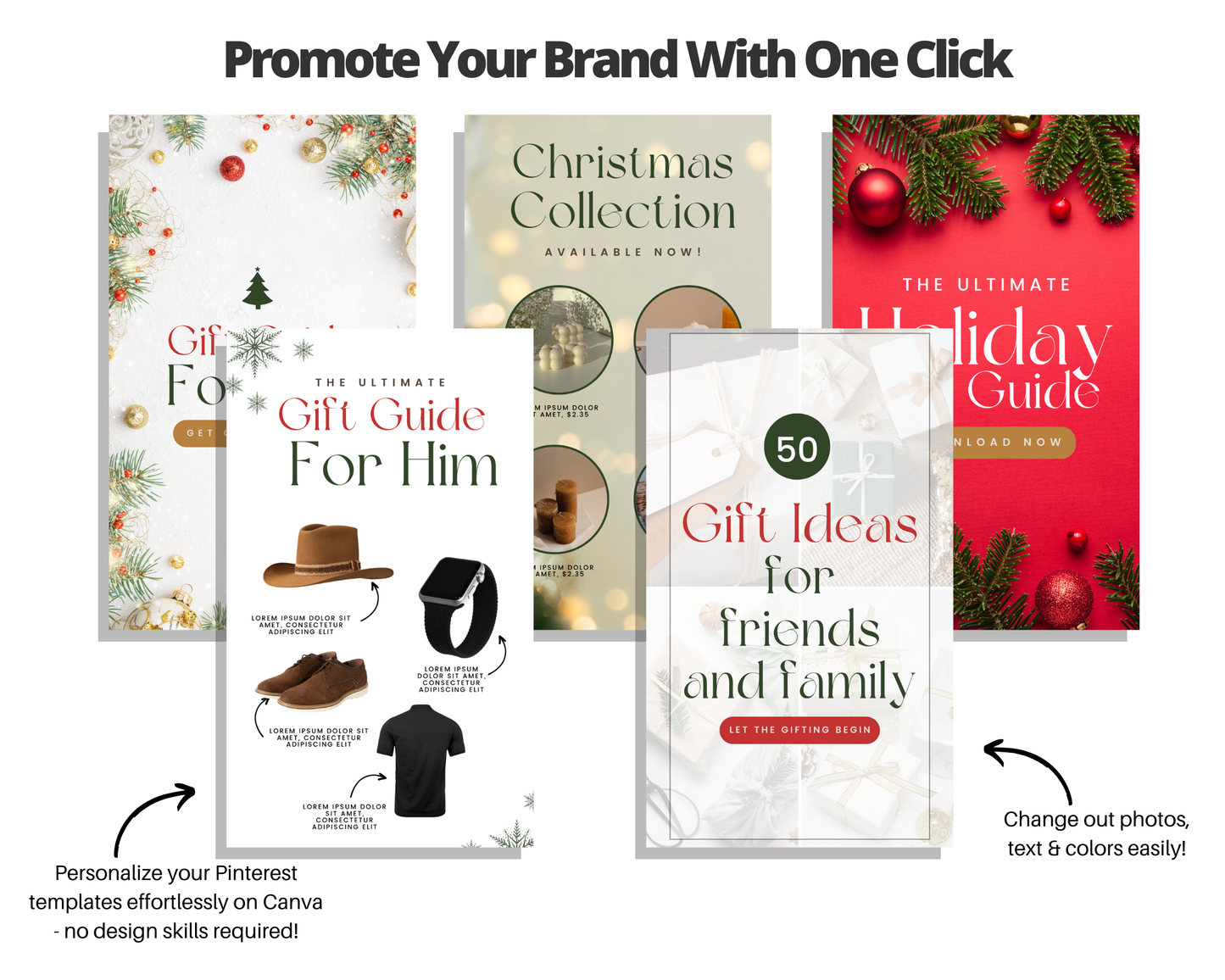 15 Holiday Gift Guide Pinterest Pin Templates