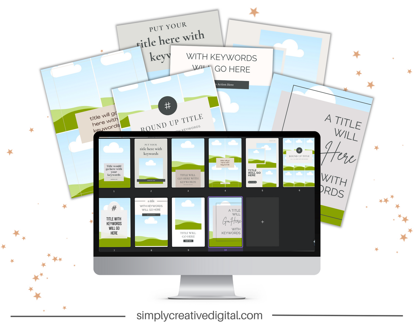 Blog Post Themed Pinterest Pin Templates