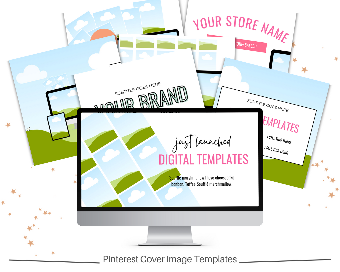 Pinterest Profile Cover Image Templates – 16 Editable Canva Designs for Business Branding