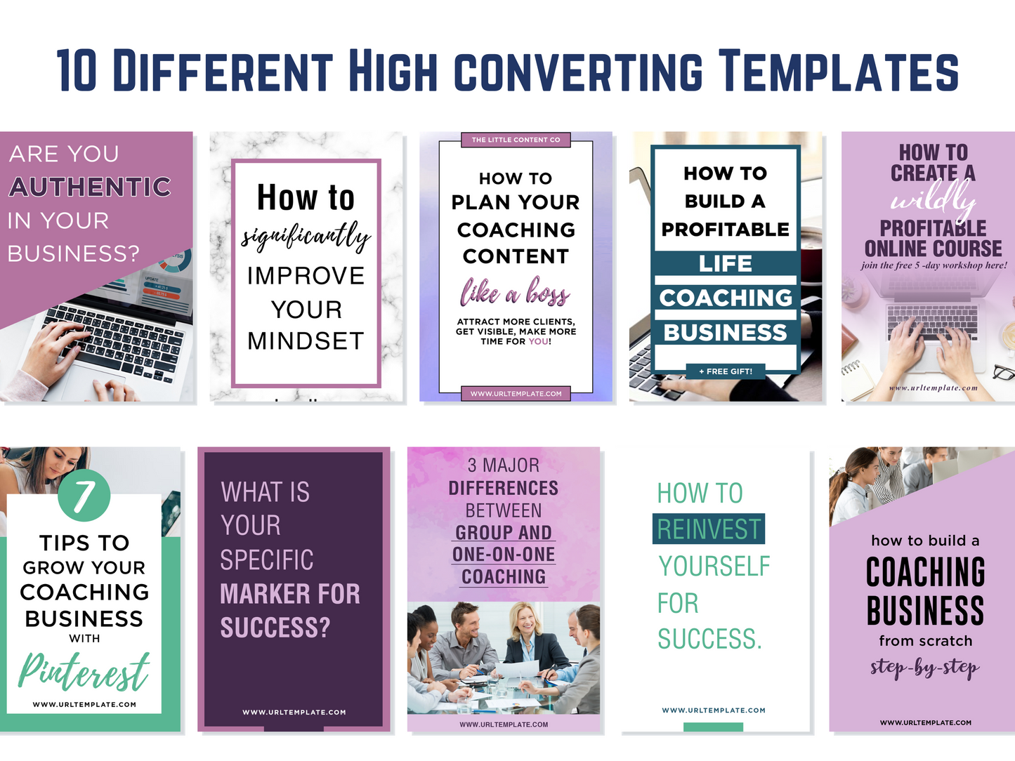 Coaching Pinterest Pin Templates
