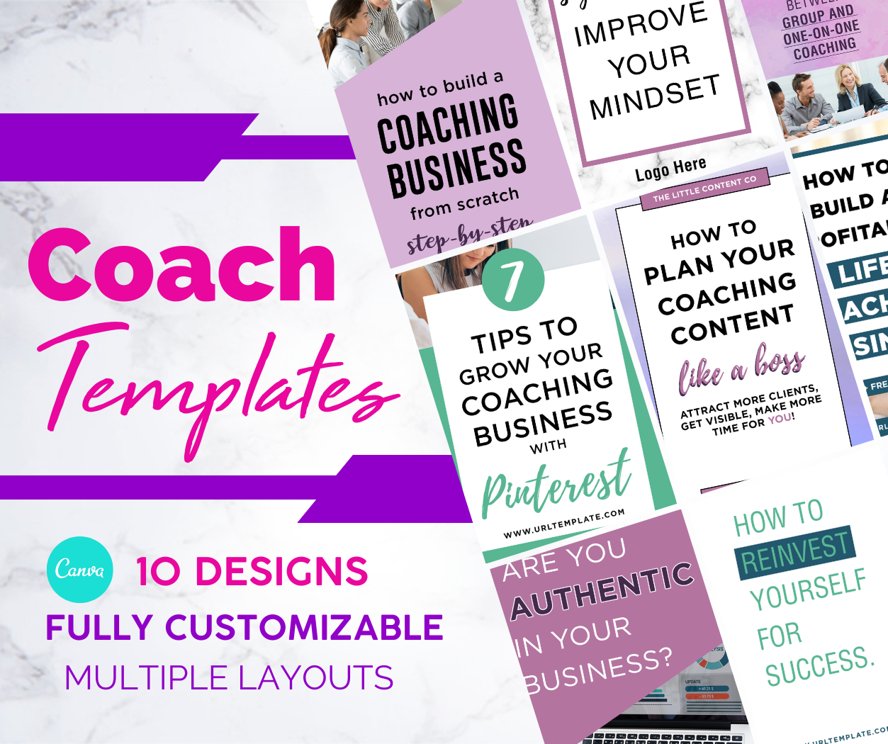Coaching Pinterest Pin Templates