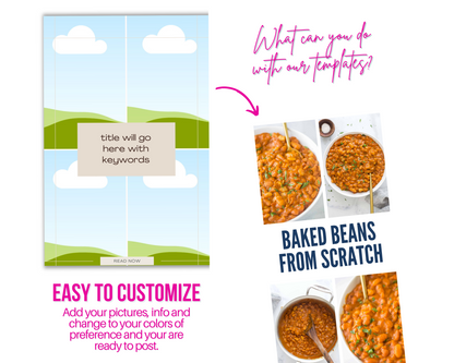 Blog Post Themed Pinterest Pin Templates