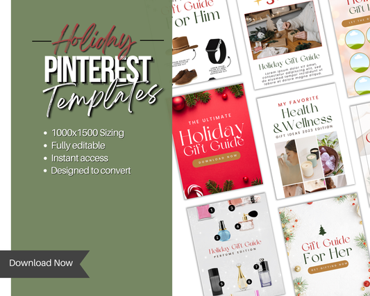 15 Holiday Gift Guide Pinterest Pin Templates