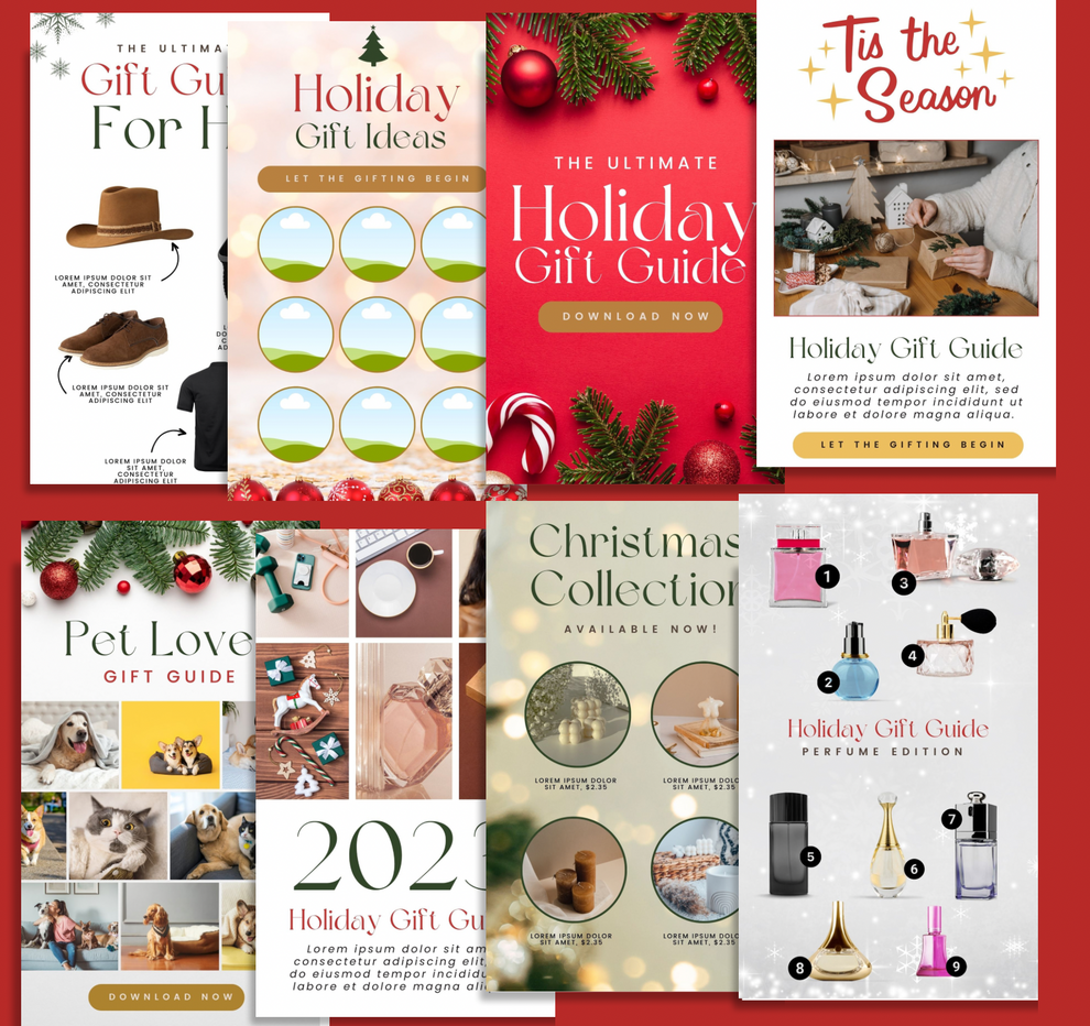 15 Holiday Gift Guide Pinterest Pin Templates S.C.D.