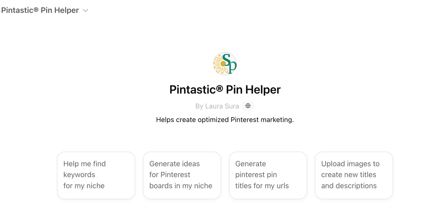 Pinterest ChatGPT PinBot Helper | Pinterest Marketing Strategy with AI