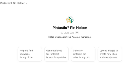 Pinterest ChatGPT PinBot Helper | Pinterest Marketing Strategy with AI