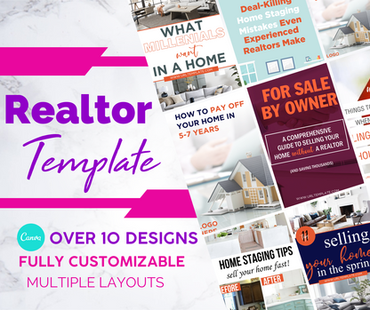 Real Estate Agent/Realtor Pinterest Pin Template